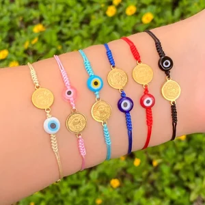 Pulsera Hilo Con Ojo Y San Benito
